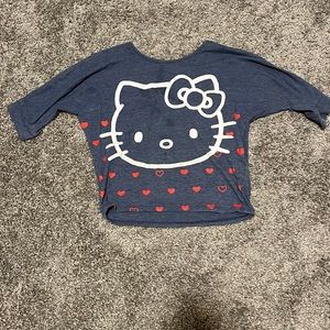 Kids hello kitty shirt (blue)